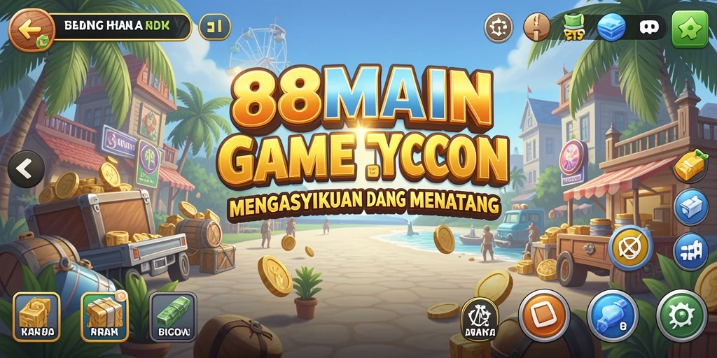 Screenshot 88MAIN menampilkan gameplay yang menantang dalam mengelola bisnis Tycoon.