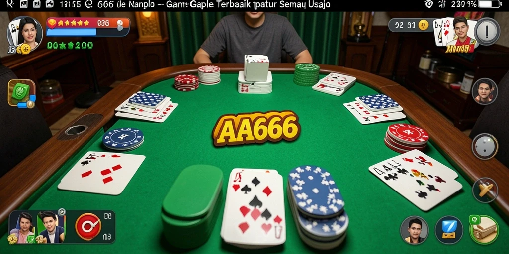 Tampilan permainan Gaple yang menarik dan interaktif di AA666.