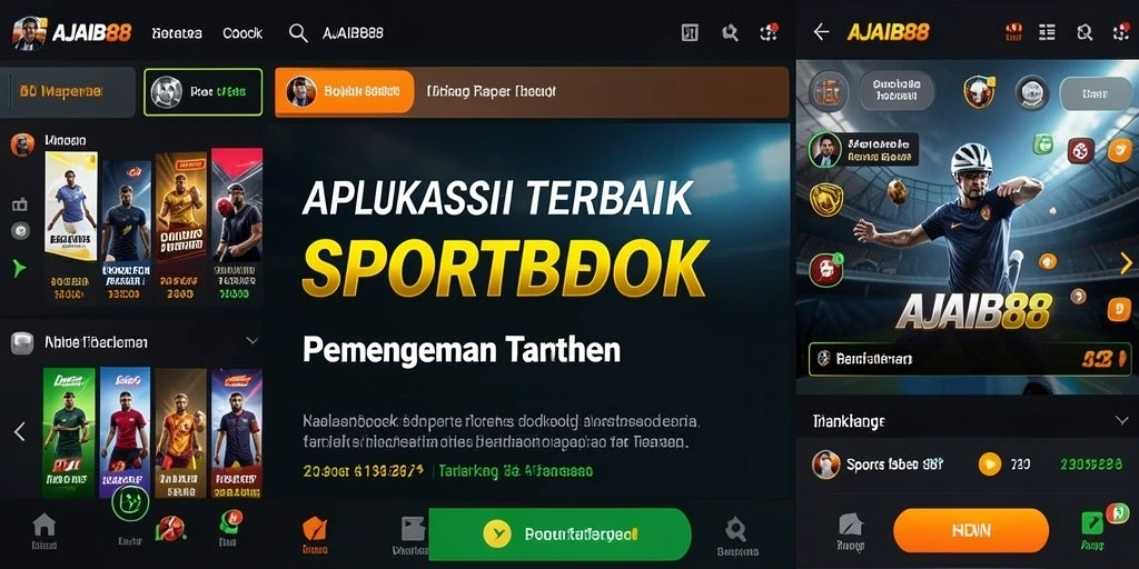 Tampilan utama AJAIB88 dengan berbagai opsi taruhan olahraga.