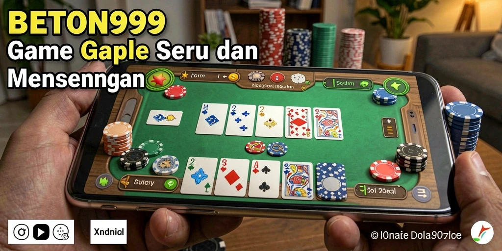 Screeshot BETON999 menunjukkan momen seru bermain Gaple.