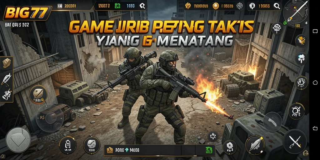 Tampilan menarik dari gameplay intens di BIG77.