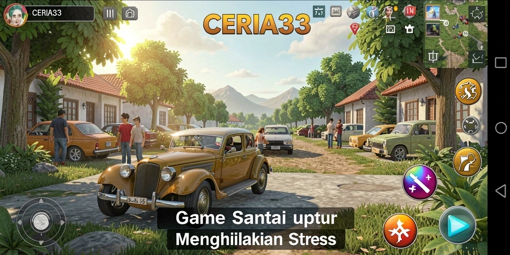 Tampilan gameplay CERIA33 yang menyenangkan dan ceria.