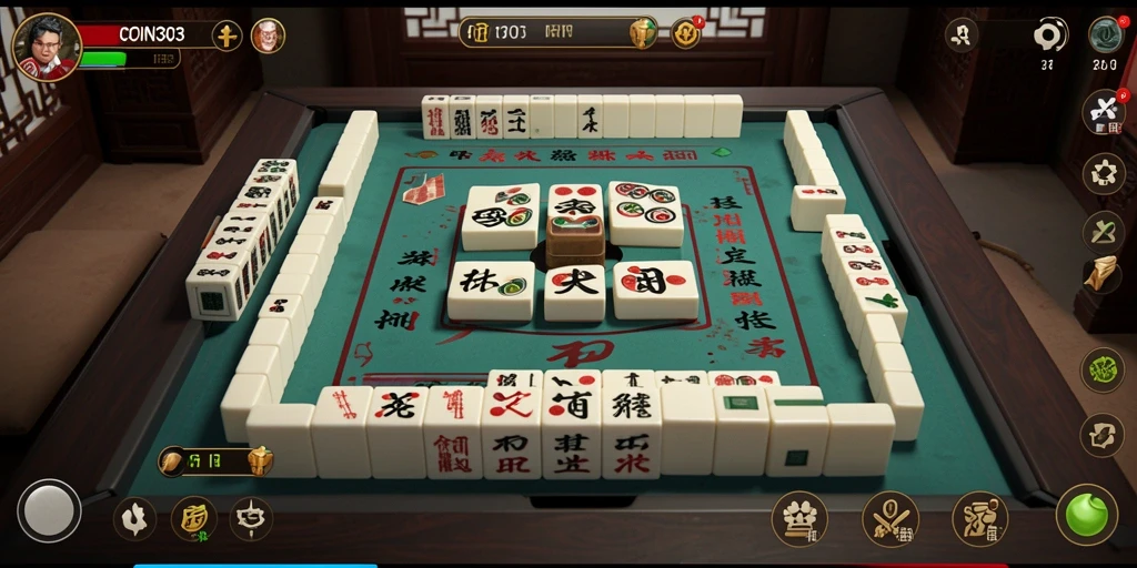 Gameplay seru COIN303 saat Anda menyusun tile Mahjong.