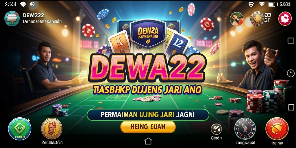 Tampilan permainan Kasino yang mendebarkan di DEWA22.