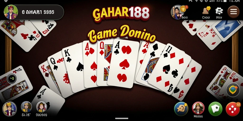 Tampilan gameplay seru GAHAR188 dalam permainan Domino.