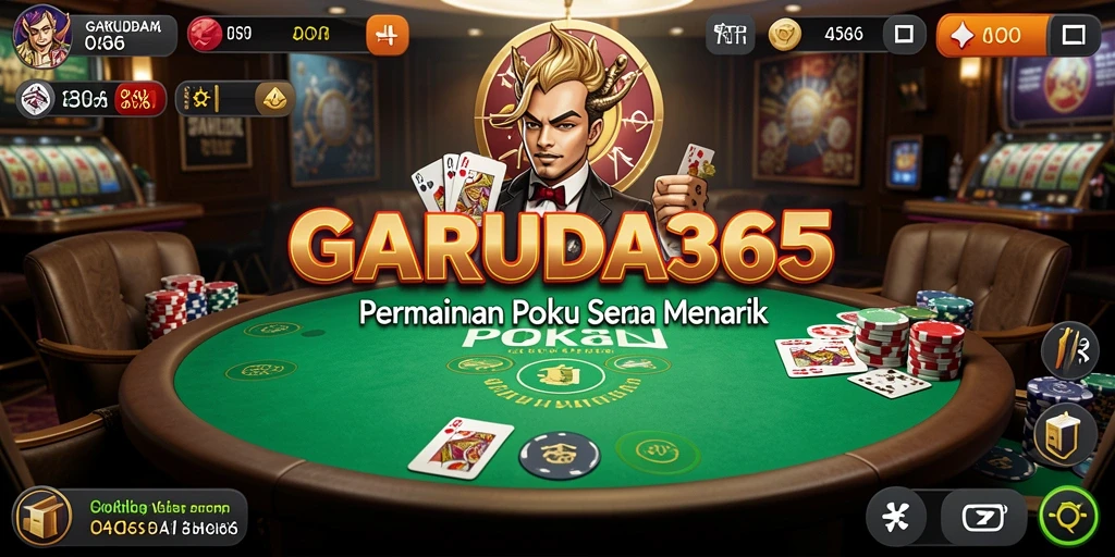 Tampilan utama GARUDA365 menampilkan gameplay Poker yang seru dan menarik.