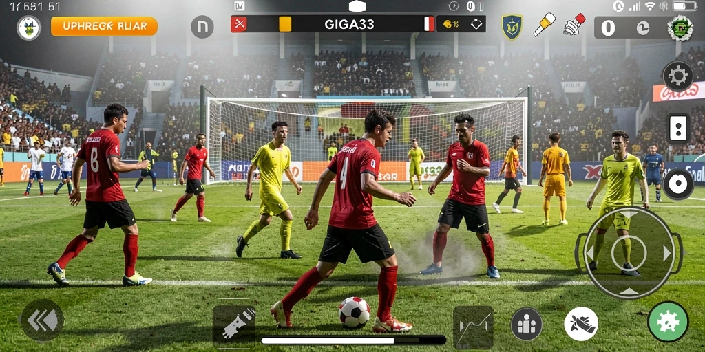 Tampilan gameplay GIGA33 yang penuh aksi dan kompetisi.