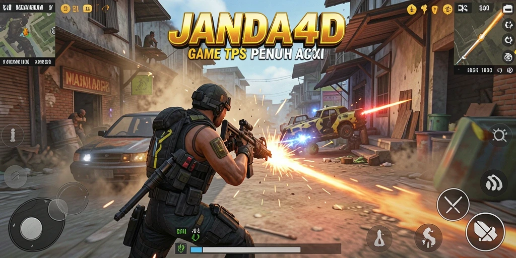 Screenshot dari gameplay JANDA4D menunjukkan aksi pertempuran yang mendebarkan.
