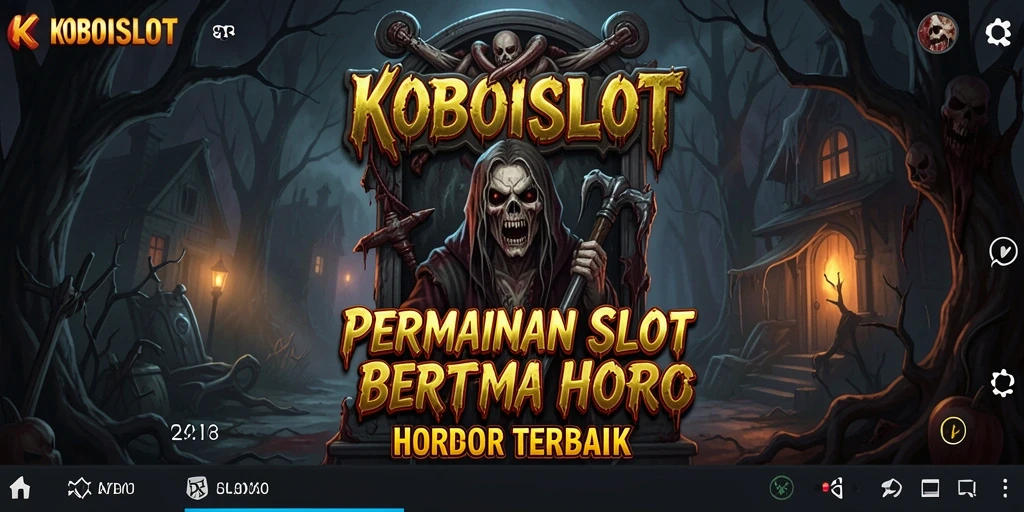 Tangkapan layar gameplay KOBOISLOT dengan suasana horor yang kental.