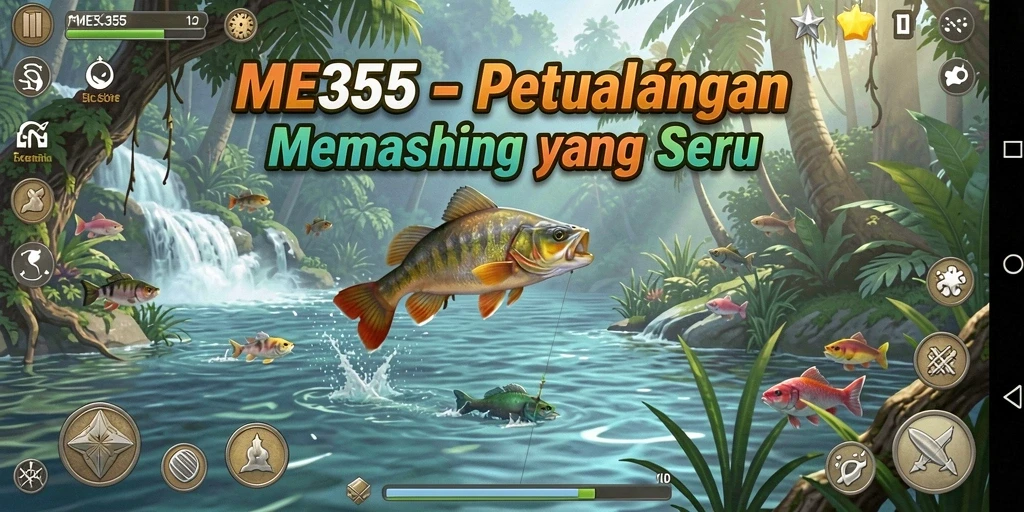 Tangkapan ikan penuh warna dalam gameplay ME355 yang menawan.