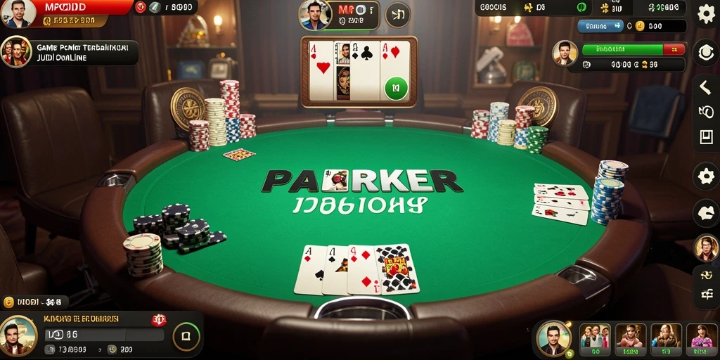 Tampilan gameplay seru di MPOID dengan aksi Poker menegangkan.