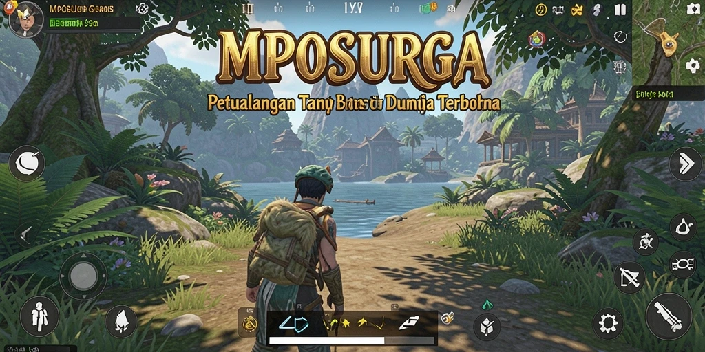 Screenshot MPOSURGA menampilkan gameplay eksplorasi dunia terbuka yang memukau.