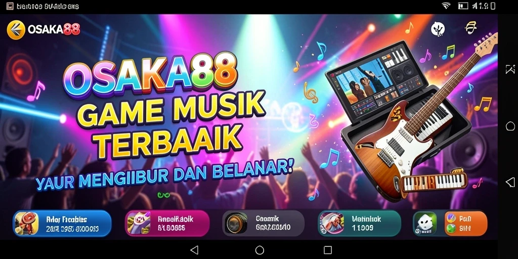 Screenshot gameplay OSAKA88 menampilkan keseruan bermain musik.