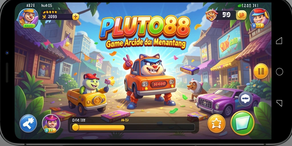 Gambar tangkapan layar menunjukkan gameplay seru dari PLUTO88.
