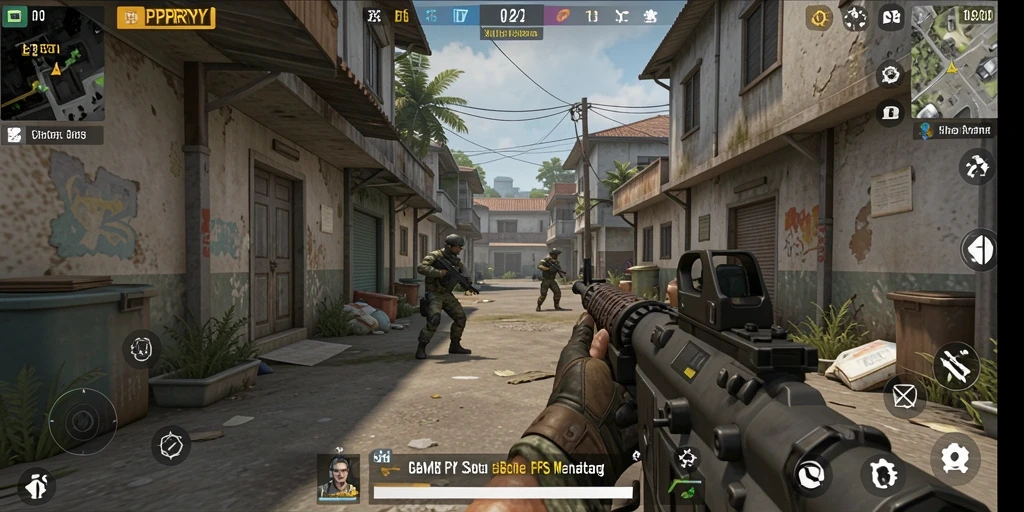 Screenshot utama PPRRYY menampilkan aksi seru gameplay FPS.