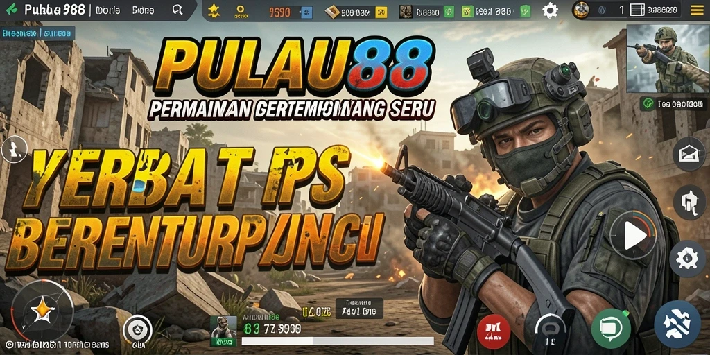 Screenshot gameplay PULAU88 dengan aksi tembak menembak seru di pulau.