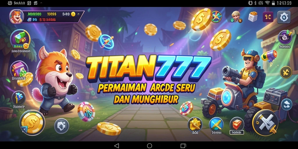 Tampilan gameplay seru dari TITAN777 yang penuh dengan tantangan.