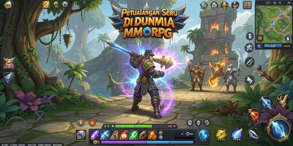 Screenshot gameplay VT38 menampilkan aksi seru dalam pertempuran MMORPG.